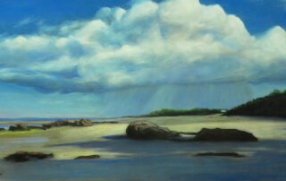 Afternoon Shower 16x 30 Pastel $500